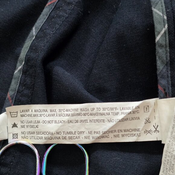 Zara Trench Coat Men XL Navy Double Breasted Vented Twill Cotton Unlined Pockets - Picture 11 of 16